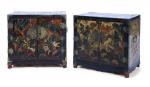Chine, époque Qianlong (1735-1796) 
Paire de petits cabinets dits du...